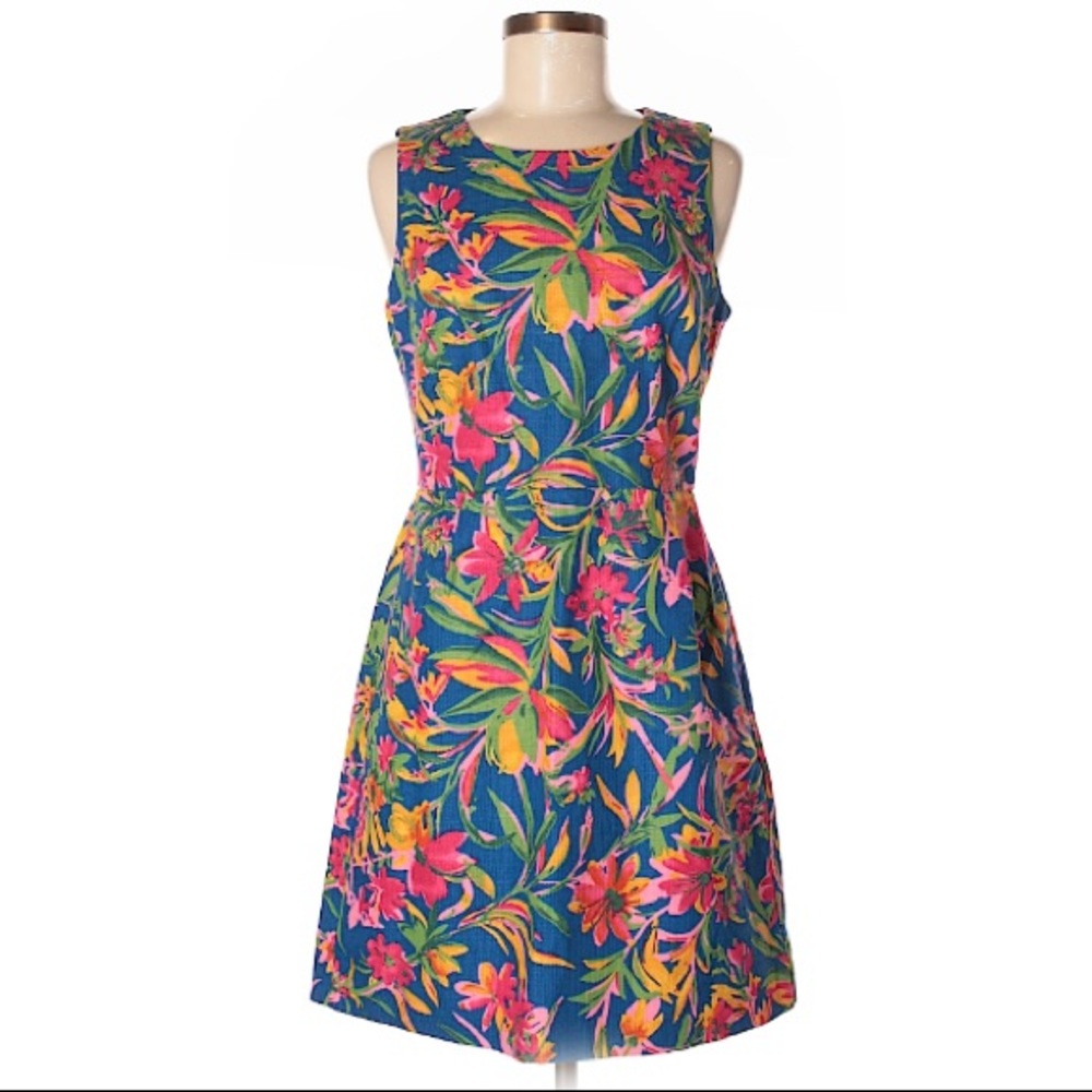J. Crew Tropical Floral Dress, size 6 Still like brand new!